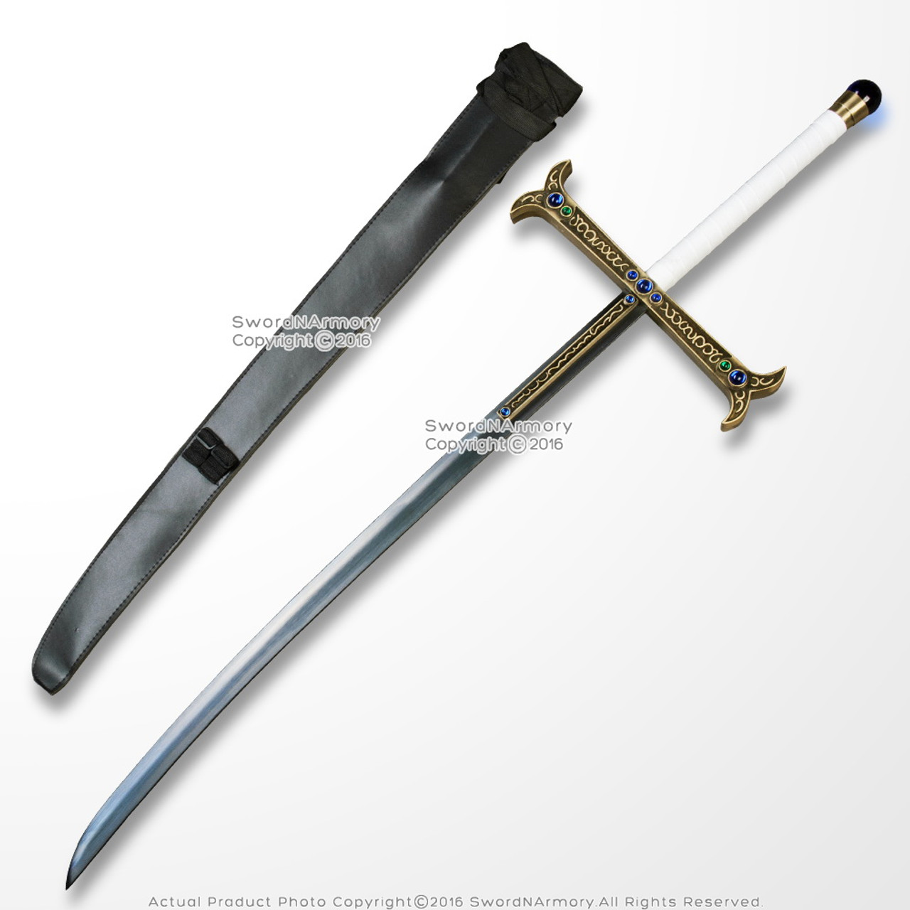 48 Dracule Mihawk Yuru Anime Replica Sword w/ Scabbard